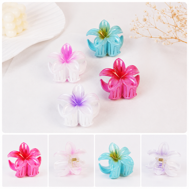Bloom Petal Hair Claw Clip Random Color (one Piece )