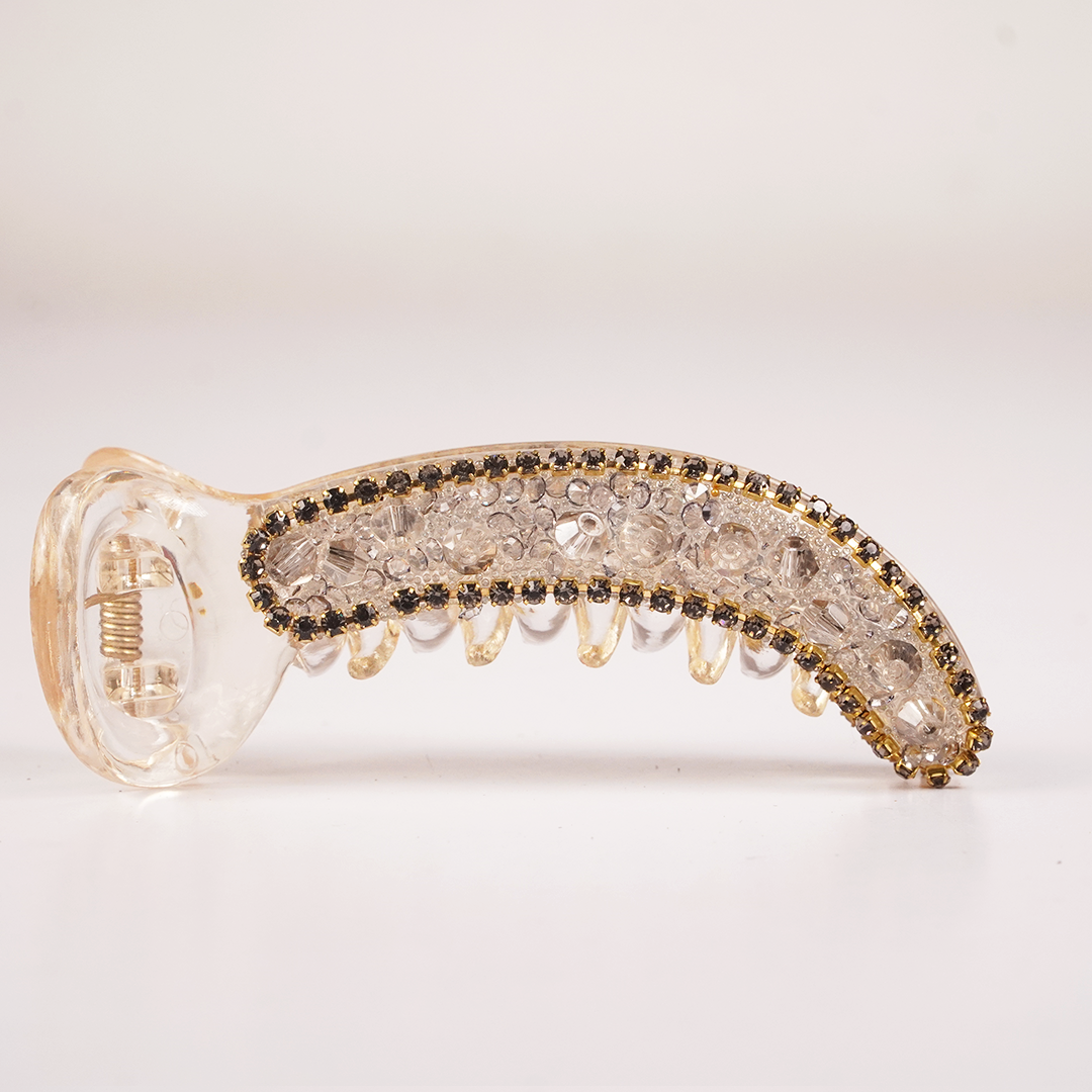 Crystal Luxe Banana Hair Claw
