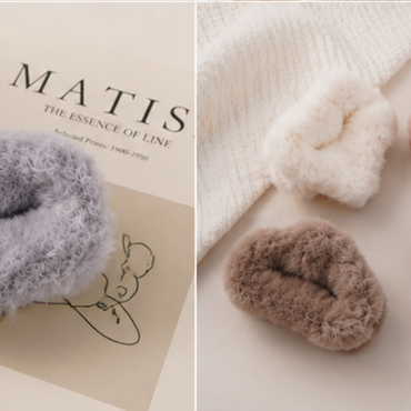 Cloud Plush Faux Fur Hair Claw Clip – Ultra-Soft Cozy Hair Accessory Random Color (one Piece )