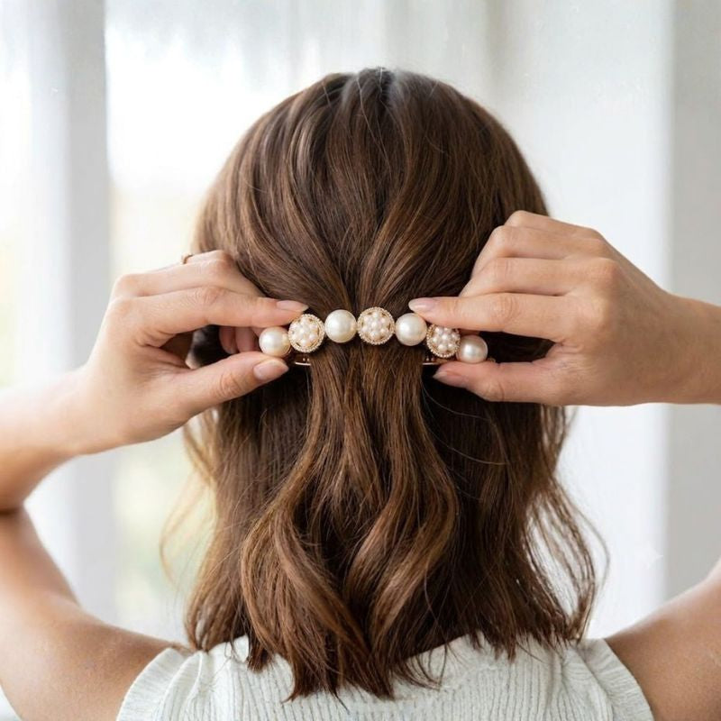 Pearl Bloom Banana Hair Clip
