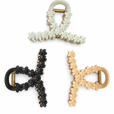 Matte Flower Hair Clamp | Strong Hold Hair Accessory