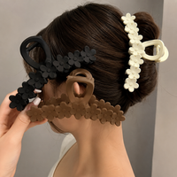 Matte Flower Hair Clamp | Strong Hold Hair Accessory Random Color