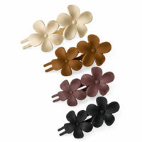 Bloom Barrette Hair Clips – Set of 6 Floral Hair Accessories ,Random Color