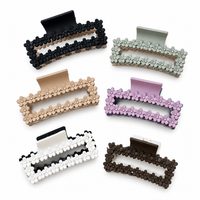 Claw Hair Clips Set for Women – Elegant Flower Hair Accessories Random Color  (one Piece )