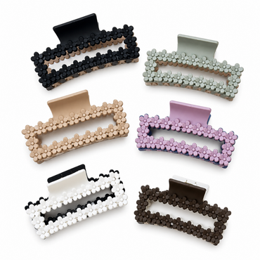 Claw Hair Clips Set for Women – Elegant Flower Hair Accessories Random Color  (one Piece )