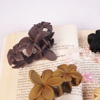 Matte Blossom Hair Claw Clip Random Color (one Piece )
