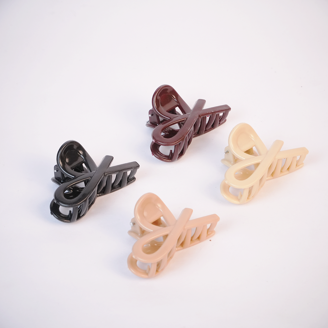 Minimalist Bow Hair Claw Clip – Chic Everyday Elegance Random Colors (one Piece )