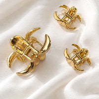 Yellow Flower Hair Clips – Elegant Gold Floral Hair Accessories Random Color(one piece )