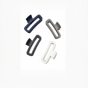 Minimalist Rectangle Hair Clips Set – Matte Finish Large Claw Hair Clips Random Color,(one piece )