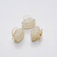 Crystal Oval Hair Claw Clip for Women | Rhinestone Hair Random Color (one Piece )