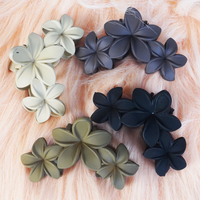 Matte Blossom Hair Claw Clip Random Color (one Piece )