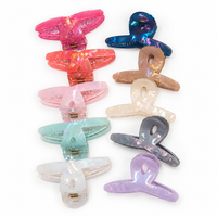 Iridescent Butterfly Claw Hair Clips – Colorful Everyday Hair Random Color  (one Piece )