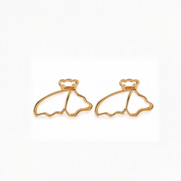 Gold Bow Hair Claw Clip Set – Elegant Metal Bow Hair Clips Random Color