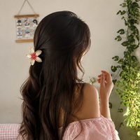 Floral Enamel Hair Clip Set – Elegant Flower Hair Accessories for Women & Girls (one Piece )