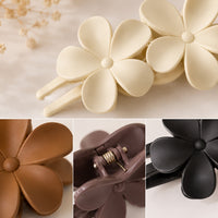 Bloom Barrette Hair Clips – Set of 6 Floral Hair Accessories ,Random Color