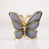 Elegant Butterfly Hair Claw Clip for Women | Gold & Grey Korean Hair Accessory