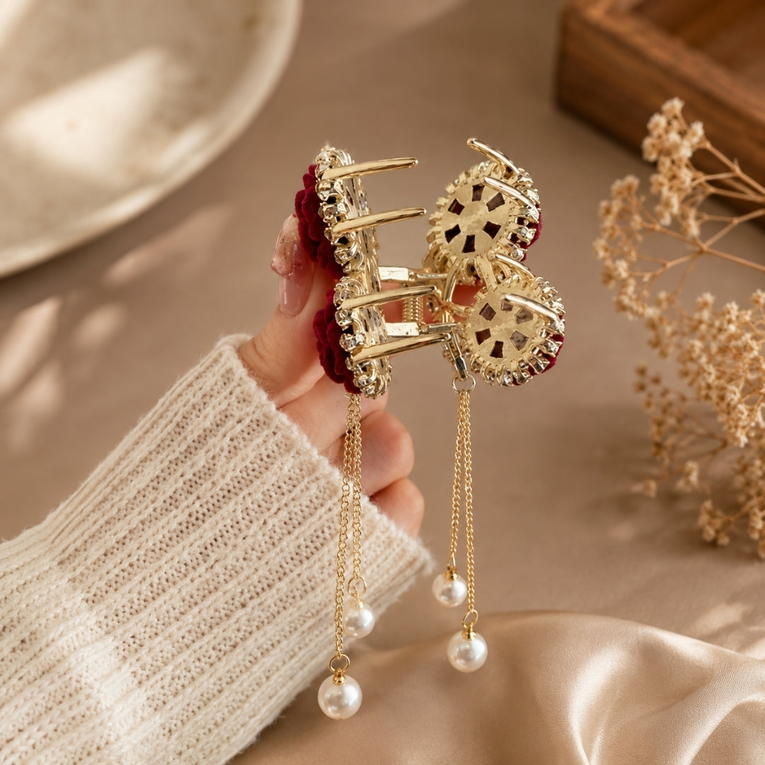 Stylish Hair Clips for Women | Pearl, Chain & Decorative Hair Accessories | Set of 4
