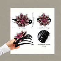 Floral Hair Claw Clips for Women | Elegant Flower Hair Accessories | Set of 4