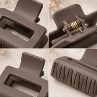 Luxe Frame Hair Claw Clips – Set of 4 Minimalist Rectangle Random Color