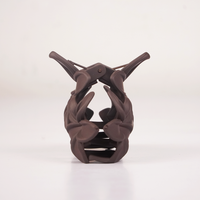Matte Brown Floral Hair Claw Clip for Women | Korean Flower Hair Accessory