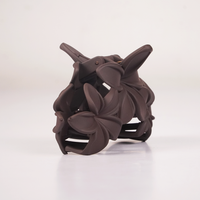 Matte Brown Floral Hair Claw Clip for Women | Korean Flower Hair Accessory