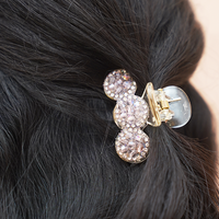Crystal Triple Bloom Hair Claw Clip – Elegant Sparkle for Everyday Glam