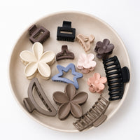 Minimalist Hair Claw Clip Set for Women – Assorted Flower,