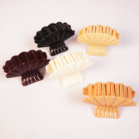 Velvet Shell Hair Claw Clip