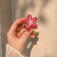 Floral Hair Claw Clips for Women – Colorful Enamel Flower Hair Clips,Random Color
