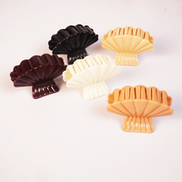 Velvet Shell Hair Claw Clip