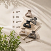 Hair Claw Clips for Women, 7 Pcs Matte Neutral Hair Clips Set ,Random Color (one piece )
