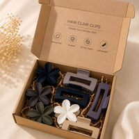 Matte Floral & Minimalist Hair Claw Clips – Strong Grip Decorative Hair Random Color (one piece )