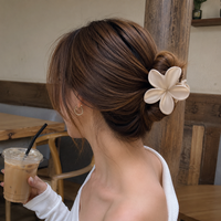 Elegant Plumeria Flower Hair Claw Clip Random Colors (one Piece )