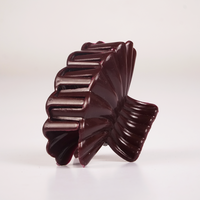 Velvet Shell Hair Claw Clip