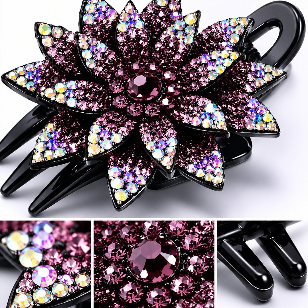 Floral Hair Claw Clips for Women | Elegant Flower Hair Accessories | Set of 4