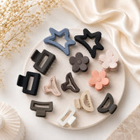 Minimalist Hair Claw Clip Set for Women – Assorted Flower,