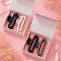 Minimalist Rectangle Hair Clips Set – Matte Finish Large Claw Hair Clips Random Color,(one piece )