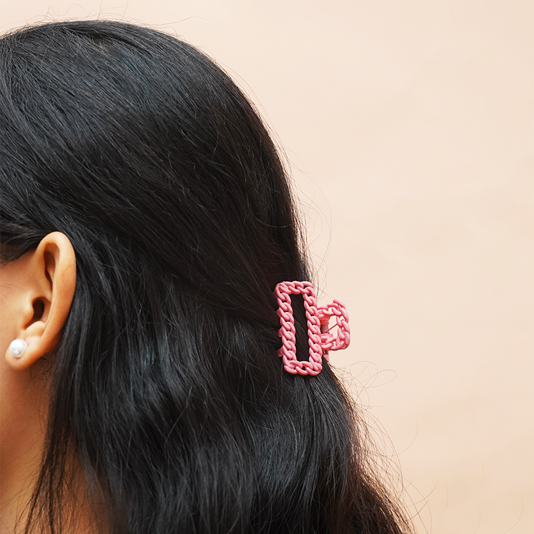 Braided Matte Hair Claw Clip Random Color (one Piece )