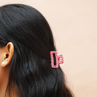 Braided Matte Hair Claw Clip Random Color (one Piece )