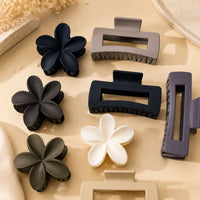 Matte Floral & Minimalist Hair Claw Clips – Strong Grip Decorative Hair Random Color (one piece )