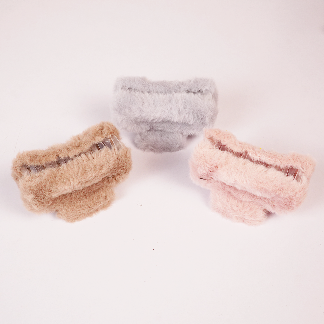 Soft Faux Fur Hair Claw Clip for Women
