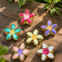 Floral Hair Claw Clips for Women – Colorful Enamel Flower Hair Clips,Random Color