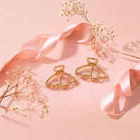 Gold Bow Hair Claw Clip Set – Elegant Metal Bow Hair Clips Random Color