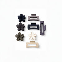 Matte Floral & Minimalist Hair Claw Clips – Strong Grip Decorative Hair Random Color (one piece )