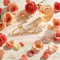 Gold Bow Hair Claw Clip Set – Elegant Metal Bow Hair Clips Random Color