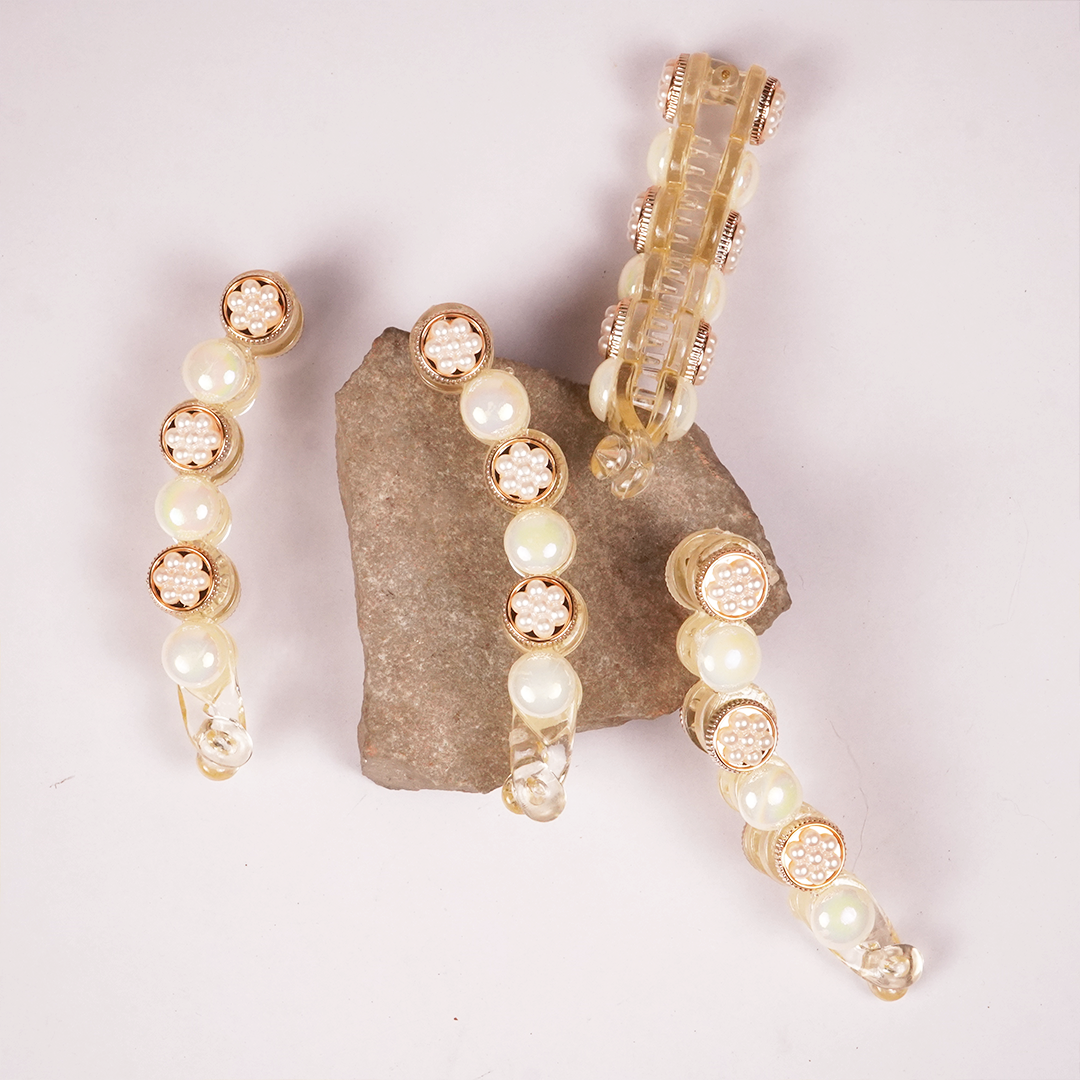 Pearl Bloom Banana Hair Clip