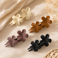 Bloom Barrette Hair Clips – Set of 6 Floral Hair Accessories ,Random Color