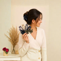 Matte Floral & Minimalist Hair Claw Clips – Strong Grip Decorative Hair Random Color (one piece )