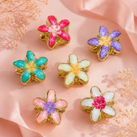Floral Hair Claw Clips for Women – Colorful Enamel Flower Hair Clips,Random Color