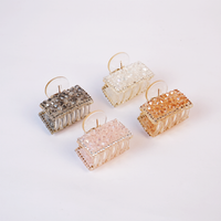 Crystal Luxe Hair Claw Clip in square shape